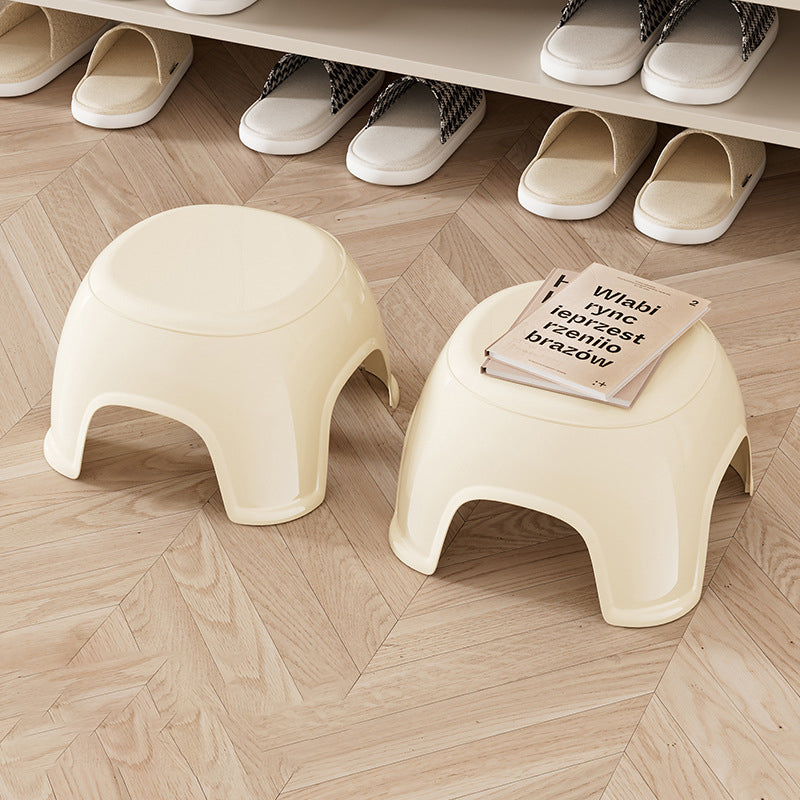 Contemporary Creative Oval PP Plastic Non-Slip Kids Storage Low Stool Backless Armless For Living Room & Entryway