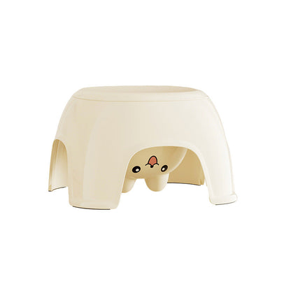Contemporary Creative Oval PP Plastic Non-Slip Kids Storage Low Stool Backless Armless For Living Room & Entryway