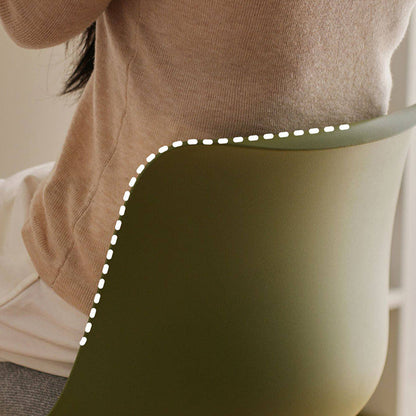 Contemporary Nordic Curved PP Plastic Iron Cotton Linen Liftable Bar Stool Backrest Armless For Dining Room