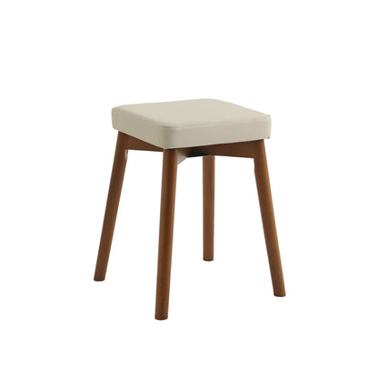 Modern Minimalist Square Chenille Cat Scratching Leather Resistant Fabric Beech Wood Detachable Washable Low Stool Backless Armless For Living Room & Dining Room