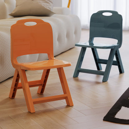 Modern Minimalist Curved Rectangular PP Plastic Kids Folding Chair Backrest Armless For Living Room & Study Room