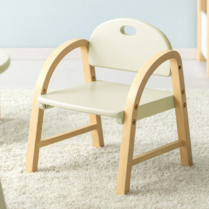 Contemporary Scandinavian Solid Wood Arc Liftable Kids Chair Backrest Armrest For Living Room