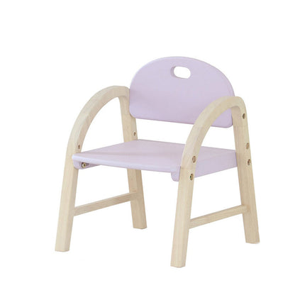 Contemporary Scandinavian Solid Wood Arc Liftable Kids Chair Backrest Armrest For Living Room