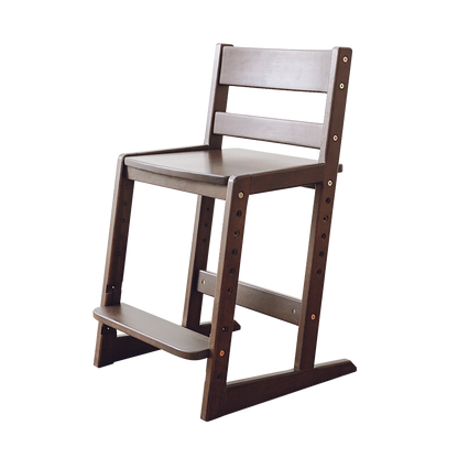 Traditional Chinese Beech Oak Wood Rectangular Adjustable Kids Desk Chair Backrest Armless For Living Room