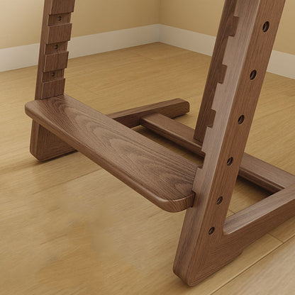 Modern Minimalist Geometric-Shaped Rubberwood PU Leather Kids Dining Chair Backrest Armrest For Dining Room