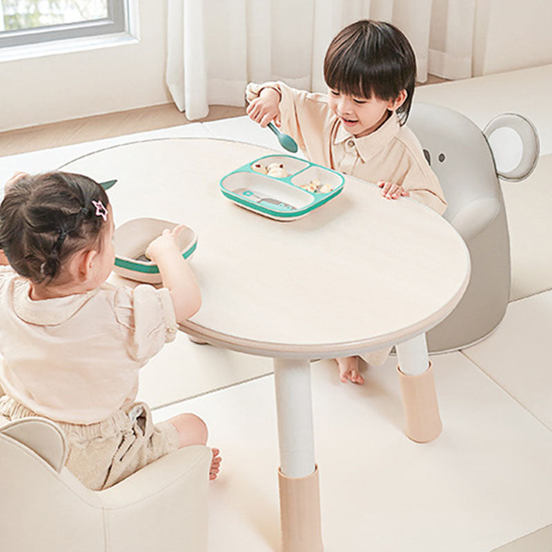 Modern Art Deco Cartoon Animal PU Leather Polyurethane Foam Kids Low Stool Backrest Armrest For Bedroom