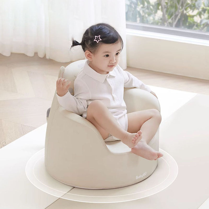 Modern Art Deco Cartoon Animal PU Leather Polyurethane Foam Kids Low Stool Backrest Armrest For Bedroom