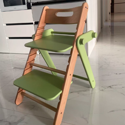 Modern Minimalist Geometric Beech & Plywood Adjustable Kids Lounge Chair Backrest Armless For Dining Room & Study