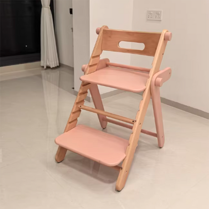 Modern Minimalist Geometric Beech & Plywood Adjustable Kids Lounge Chair Backrest Armless For Dining Room & Study
