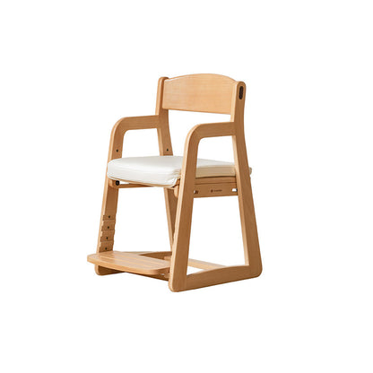 Modern Minimalist Trapezoid Beech Wood Faux Leather Sponge Adjustable Kids Lounge Chair Backrest Armrests For Living Room