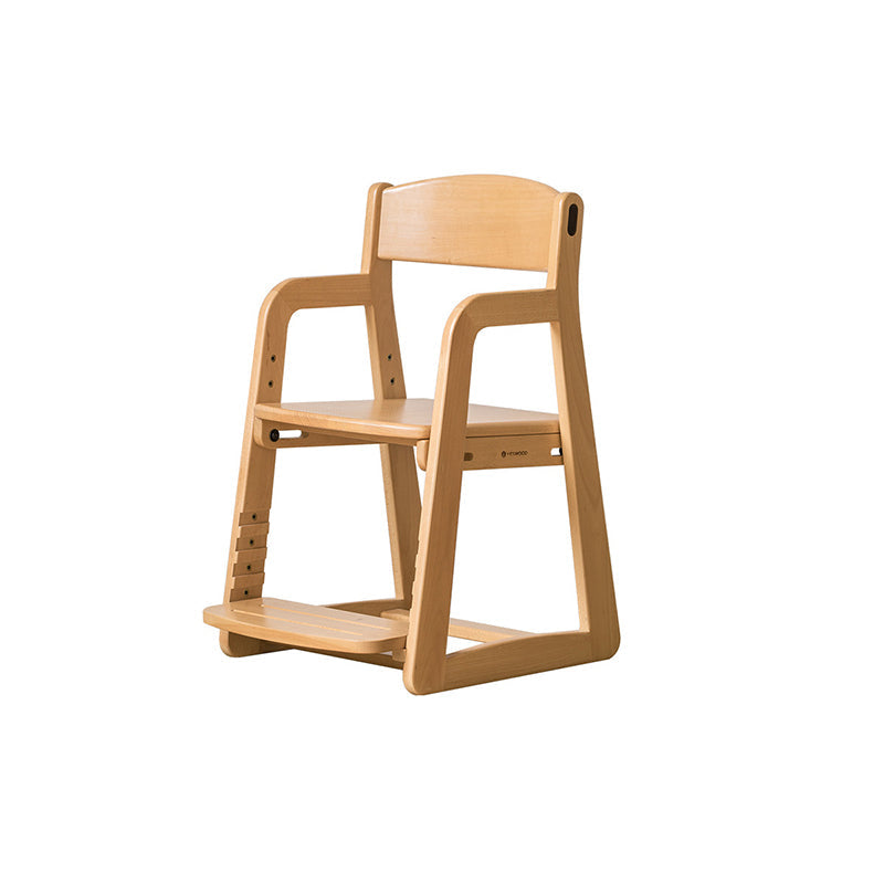 Modern Minimalist Trapezoid Beech Wood Faux Leather Sponge Adjustable Kids Lounge Chair Backrest Armrests For Living Room