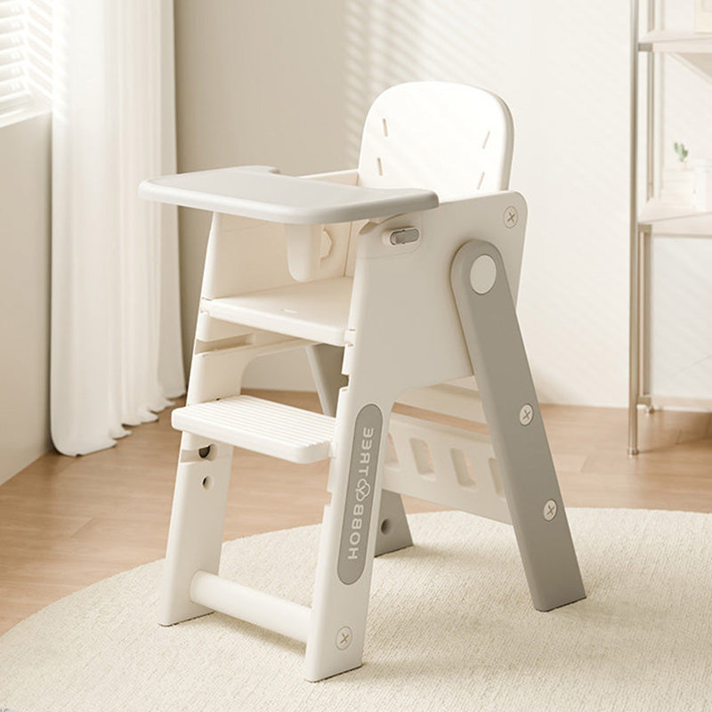 Contemporary Nordic Eco-Friendly HDPE PP Plastic Trapezoidal Kids Foldable Adjustable Dining Chair Backrest Armrest For Dining Room