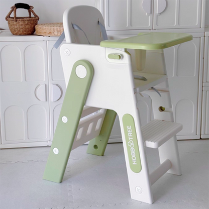Contemporary Nordic Eco-Friendly HDPE PP Plastic Trapezoidal Kids Foldable Adjustable Dining Chair Backrest Armrest For Dining Room