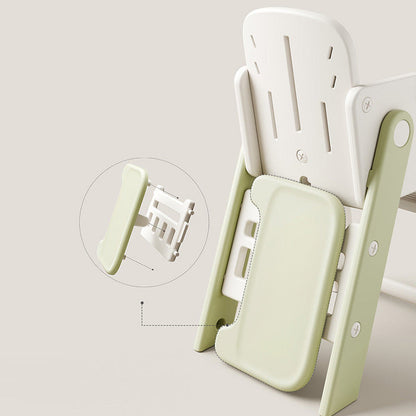 Contemporary Nordic Eco-Friendly HDPE PP Plastic Trapezoidal Kids Foldable Adjustable Dining Chair Backrest Armrest For Dining Room