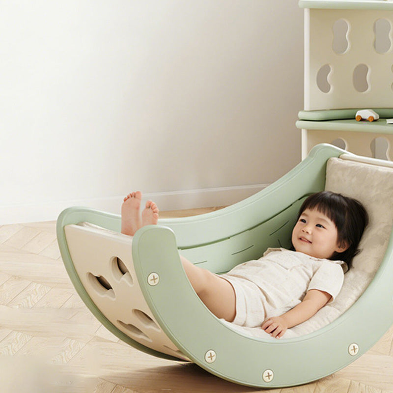 Modern Minimalist Eco-Friendly HDPE PP Cotton Banana-Shaped Kids Multifunctional Rocking Chair Backrest For Living Room
