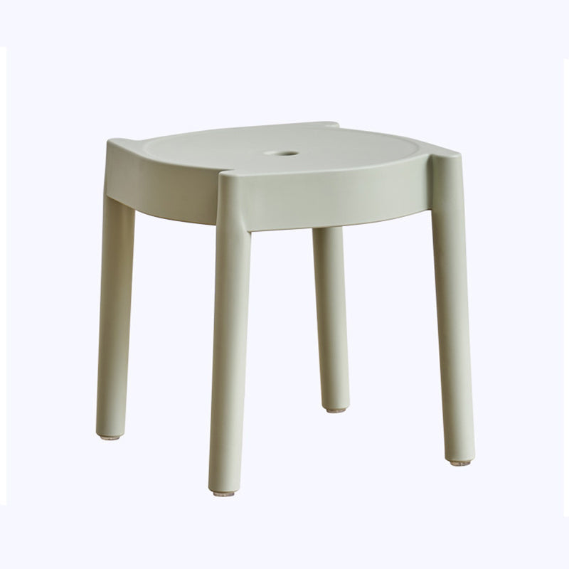 Modern Minimalist PP Plastic Round Stackable Lightweight Low Stool Backless Armless For Living Room & Entryway