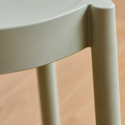 Modern Minimalist PP Plastic Round Stackable Lightweight Low Stool Backless Armless For Living Room & Entryway