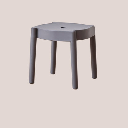 Modern Minimalist PP Plastic Round Stackable Lightweight Low Stool Backless Armless For Living Room & Entryway