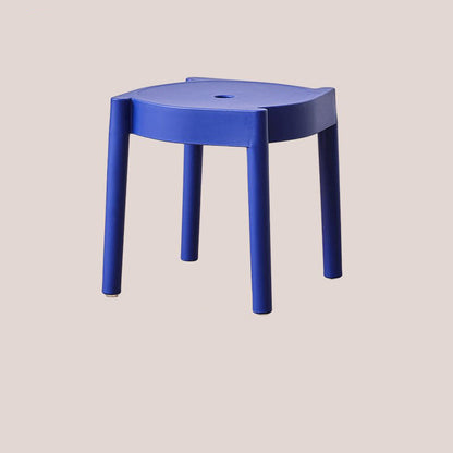 Modern Minimalist PP Plastic Round Stackable Lightweight Low Stool Backless Armless For Living Room & Entryway