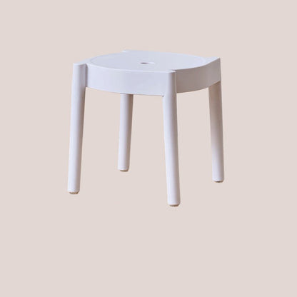 Modern Minimalist PP Plastic Round Stackable Lightweight Low Stool Backless Armless For Living Room & Entryway