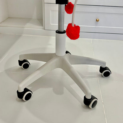 Contemporary Nordic Plastic Stainless Steel Velvet Plywood Curved Rotatable Adjustable Vanity Stool Backrest Armless For Bedroom