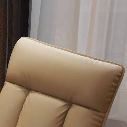 Modern Minimalist Faux Leather Solid Wood Rectangular Accent Chair With Adjustable Backrest Armrests For Living Room