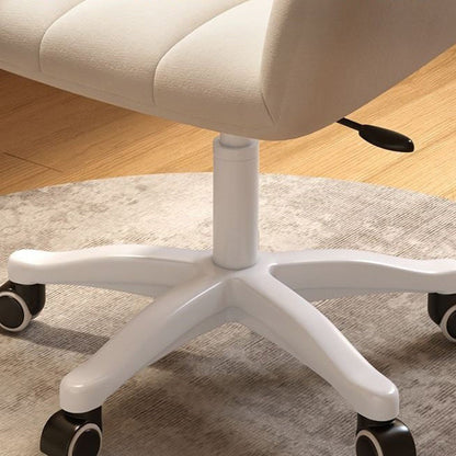 Modern Minimalist Velvet Carbon Steel Plaid Desk Chair With Backrest & Armrest For Home Office