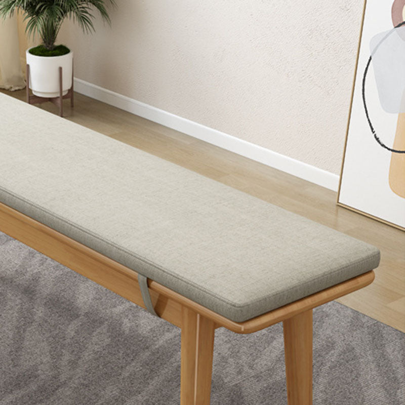 Modern Minimalist Solid Wood Rectangular Cylinder Footstool Bench For Living Room