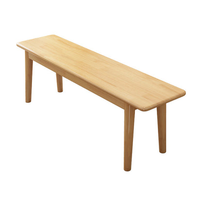 Modern Minimalist Solid Wood Rectangular Cylinder Footstool Bench For Living Room