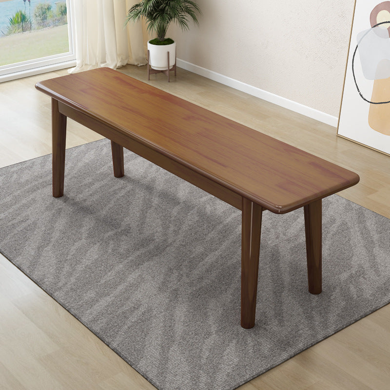 Modern Minimalist Solid Wood Rectangular Cylinder Footstool Bench For Living Room