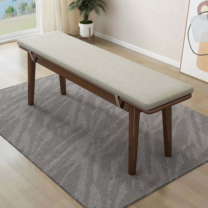 Modern Minimalist Solid Wood Rectangular Cylinder Footstool Bench For Living Room