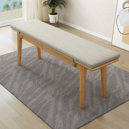 Modern Minimalist Solid Wood Rectangular Cylinder Footstool Bench For Living Room