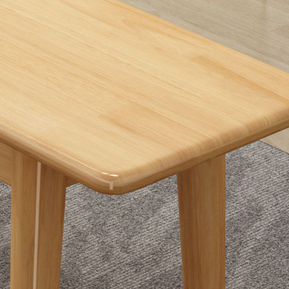 Modern Minimalist Solid Wood Rectangular Cylinder Footstool Bench For Living Room