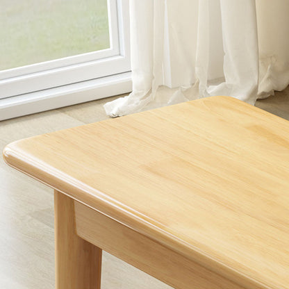 Modern Minimalist Solid Wood Rectangular Cylinder Footstool Bench For Living Room