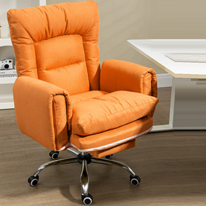 Modern Minimalist Fabric Steel Square Curved Accent Chair With Backrest & Armrest For Living Room