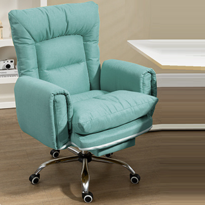 Modern Minimalist Fabric Steel Square Curved Accent Chair With Backrest & Armrest For Living Room
