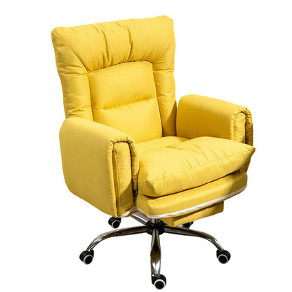 Modern Minimalist Fabric Steel Square Curved Accent Chair With Backrest & Armrest For Living Room