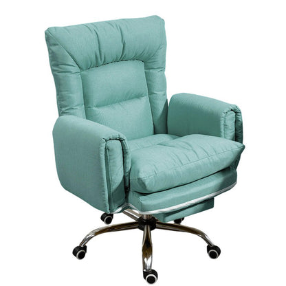 Modern Minimalist Fabric Steel Square Curved Accent Chair With Backrest & Armrest For Living Room