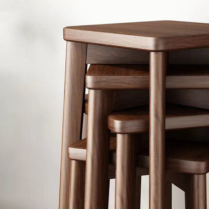 Traditional Chinese Solid Wood Square Chair For Living Room