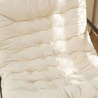 Contemporary Creative Synthetic Fabric Carbon Steel S-Shaped Rocking Accent Chair With Backrest & Armrests For Living Room