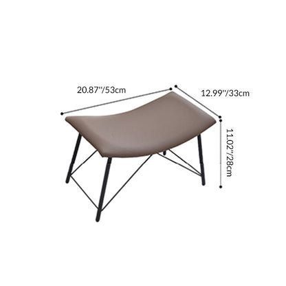 Contemporary Creative Eco Leather Suede Carbon Steel Oak Curved Semi-Enclosed Accent Chair With Backrest For Living Room