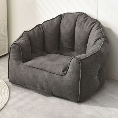 Contemporary Scandinavian Snow Velvet EPS Curved Semi-Circular Accent Chair Backrest And Armrests For Living Room