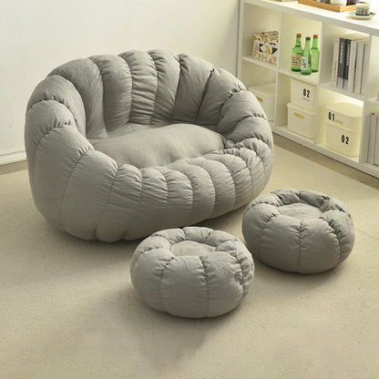 Contemporary Creative Chenille Velvet EPS Semi-Round Cloud Accent Chair With Backrest For Living Room
