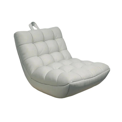 Contemporary Scandinavian Synthetic Fabric EPS Plaid Rectangular Curved Accent Chair With Backrest For Living Room