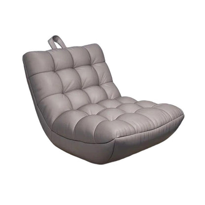 Contemporary Scandinavian Synthetic Fabric EPS Plaid Rectangular Curved Accent Chair With Backrest For Living Room