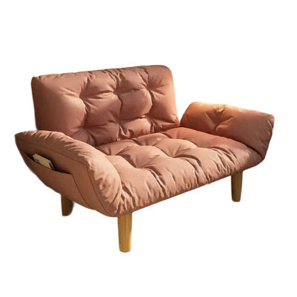 Contemporary Creative Synthetic Fabric Solid Wood Rectangular Grid Accent Chair With Backrest Armrests For Living Room