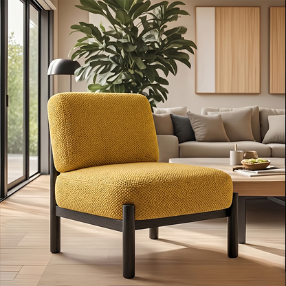 Traditional French Sherpa Fabric Metal Cylindrical Square Accent Chair With Backrest For Living Room