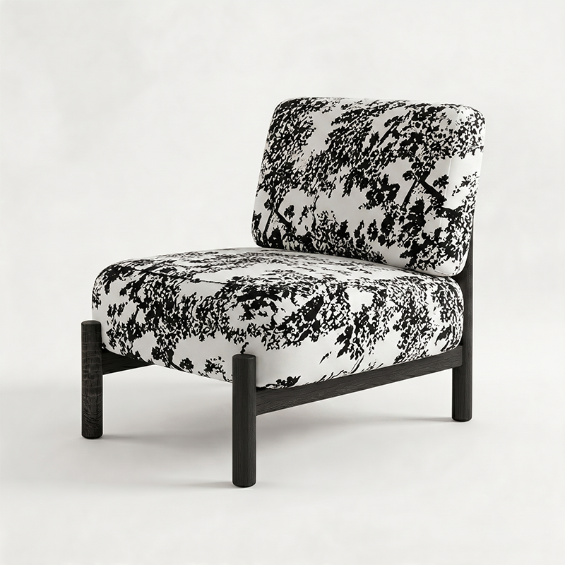 Traditional French Sherpa Fabric Metal Cylindrical Square Accent Chair With Backrest For Living Room