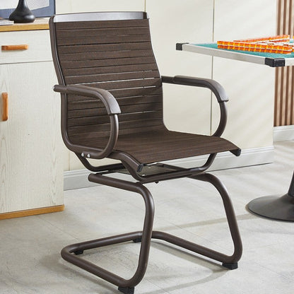 Contemporary Scandinavian Plastic Iron Metal Curved Bow Accent Chair With Backrest Armrests For Living Room