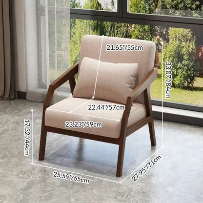 Traditional Vintage Fabric Rubberwood Curved Rectangular Sofa 1/2/3-Seaters Backrest & Armrests For Living Room